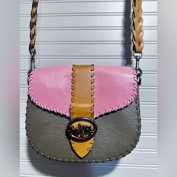 Coach Georgie Saddle Bag In Colorblock With Whipstitch NWOT MSRP: $398.00 - Picture 7 of 16